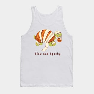 Slow And Spooky Halloween Spooky Mummy Tortoise Trick Or Treat Festive Design Tank Top